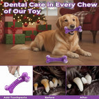 Dog Toys for Aggressive Chewers, Long Lasting Dog Chew Toys - Interactive Rubber Bone Toy for Large, Medium Breed - Large Dogs Toy Keep Them Busy