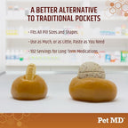 Pet MD Wrap A Pill Peanut Butter Flavor Pill Paste for Dogs - Make a Pocket or Pouch to Hide Pills & Medication - 8 oz (Pack of 2)