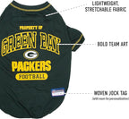 NFL Green Bay Packers Dog T-shirt X-Large. - Licensed Shirt for Pets Team Colored with Team Logos- Premium Stretchable Materials for the comfort of your Dog & Cat