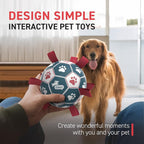QDAN Premium Dog Balls Toys, Pet Training Soccer Ball with Straps, Puppy Birthday Gifts, Dog Water Toy, Durable Herding Balls for Small Medium Dogs, Pet Toys Puppy Ball (6 Inch)