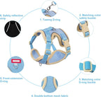wanheart Cat Harness and Leash Set Escape-Proof Adjustable cat Leash and Harness Combo Suitable for All cat Breeds (Blue, M)