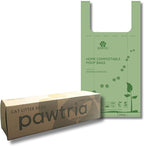 Pawtopia Certified Home Compostable Pet Waste Bags (Extra Large, 100 Bags, Handles, Single Roll) Biodegradable Poop Bags, Vegetable Starches, Leak proof Dog Waste Bags, Cat Litter Fit Any Scoop
