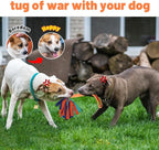 wodoca Interactive Dog Toys, Dog Rope Toys for Aggressive Chewers -Tough Rope Tug of War Dog Toys, Dog Tug Toy for Boredom for Small Medium Puppy Interacting Games (Orange)