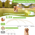 Automatic Ball Launcher for Dogs, 40-80Ft Distance Dog Ball Thrower Launcher, Rechargeable Automatic Dog Balls Launchers with 4 Balls (2.5"), Remote Control Thrower for Medium/Large Dogs (Green)