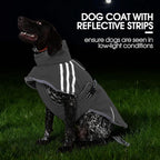 FUAMEY Dog Cold Weather Coats,Dog Winter Jackets for Large Dogs Warm Dogs Coat with Reflective Strips Waterproof Pet Snowsuit Thick Paded Pets Vest for Weimar German Shepherd Grey 3XL