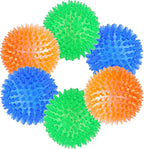 Orgrimmar 6 PCS Pet Squeaky Chewing Balls Dog Soft Stab Cleaning Teeth Toys Balls with High Bounce for Small Medium Large Pet Dog Cat Toys(Small,2.55in)