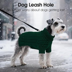 SAWMONG Dog Sweater, Dog Sweaters for Small Dogs Girls Boys, Pullover Turtleneck Knitted Doggy Sweatshirt, Cold Weather Pet Clothes（Green, X-Small