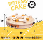 Birthday Cake - Dog Puzzle Toy, Interactive Wooden Brain Game for Dogs, Mental Enrichment Toy, Enhances Natural Instincts