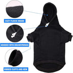 Dog Hoodie Sweater Sweater for Dogs Pet Clothes Black Buffalo Plaid Warm and Soft Breathable Cozy(L)