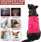 Dog Anxiety Vest, Skin-Friendly Thunder Jacket for Dogs, Dog Calming Shirt for Thunder, Fireworks, Vet Visits and Separation - Keep Pet Calm Without Medicine, Fit for Small Medium Large Dogs