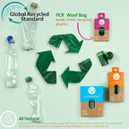 Woofpanion Improved Dog Poop Bags - Extra Strong Leak Proof Waste Bags Made from Recycled Plastic Unscented Refill Rolls for Easy Cleanup 3 rolls | 45 bags