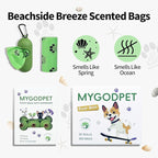 Dog Poop Bags Rolls with Dispenser 150 Count Biodegradable Poop Bags for Dog and Cat Ocean Soap Scented Waste Bag Leak Proof Doggie Poop Bag Doggy Trash Bag Green