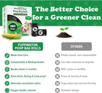 Puppington Certified Home Compostable Poop Bags - ASTM D6400 Compliant - 180 Extra Thick Bags - Plant Based - Pairs with Puppington 3-in-1 Bag & Fits all Standard Poop Bag Dispensers (Onyx Black)