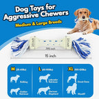 Indestructible Dog Rope Toy for Aggressive Chewers | Glow-in-The-Dark Tug of War Toy for Medium/Large Breeds | Durable TPR & Cotton Rope Chew Teething Fetch Toy