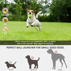 Automatic Dog Ball Launcher, Dog Ball Thrower Machine with 10-30Ft 3 Launching Distance, Interactive Toys for Small Dogs Indoor & Outdoor with 15 Mini Tennis Balls (2 inch) -Blue