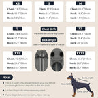 Dog Winter Coat with Harness Built in Warm Puffer Dog Jackets for Small Medium Large Dogs Windproof Waterproof Outfit with Plush Lining and Reflective Stripes (Grey, 3XL)