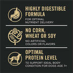 Purina Pro Plan Sensitive Skin and Stomach Dry Dog Food Senior Adult 7 Plus Salmon and Rice Formula - 4 lb. Bag