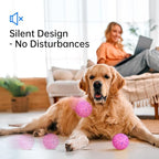Interactive Dog Toys Dog Ball,Durable Motion Activated Automatic Rolling Toys for Medium/Large Dogs,Automatic Moving, Bouncing,and Rotating,E-TPU Material, IP54 Waterproof (Pink)