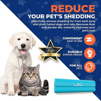 EasyGroomer Deshedding Brush for Dogs Cats | Turquoise | Undercoat Tool for Large and Small Pets | Comb Removes Loose Dirt, Hair and Fur | Perfect Clean for Short and Long Hair Grooming Shedding