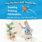 Mango, Chia, & Spinach Grain Free Dog Treats Soft - All Natural Dog Treats - Human Grade, Gluten Free, Non-GMO, Clean & Nutritious, Plant Based Vegan Ingredients - 18pk