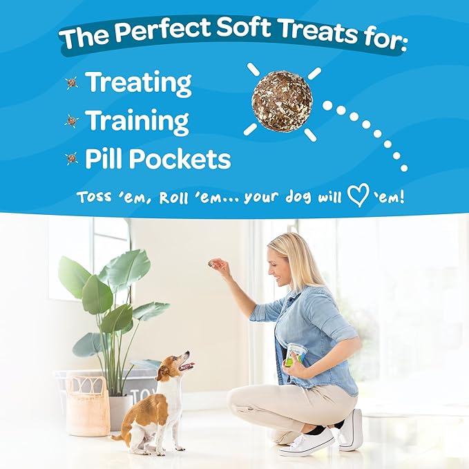 Nutritious All Natural Bulk Dog Treats - Vegan, Fiber-Rich, Human-Grade - All Breeds, Sizes, Ages - Made in New Zealand - Mango, Spinach & Chia - 6pk (108 Dog Treats Bulk)