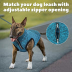 ROZKITCH Dog Sweater for Small, Knit Pet Jacket with Fleece Lining, Warm Winter Coats for Small Dogs with Zipper Opening for Harness, Adjustable Neck Reflective Pet Jacket Blue M