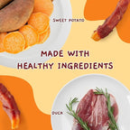 Jungle Calling Sweet Potato & Duck Dog Treats, Vegetarian, Nutritious and Delicious Snacks for Your Furry Friend, 10.6 oz