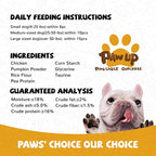 PAWUP Dog Treats Chicken Wrapped Pumpkin Biscuits, Rawhide and Gluten Free, w/Taurine Low Fat Chewy Training Treats,12.5 oz