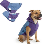Spark Paws Reversible Dog Sweater, Sherpa Vest with Warm Fleece Lining, Warm Coat for Winter, Suitable for Small Medium, Large, XL XXL Dogs - Purple and Navy Blue - 2XL