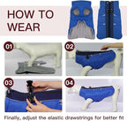 Dog Coat - Warm Zip Up Snowsuit for Large Dogs, Reflective, Water-Resistant, Royal-Blue