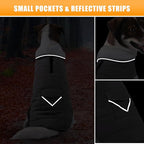 iBuddy Dog Winter Coats with Fleece Vest,Waterproof Warm Dog Snow Jacket Windproof, Reflective Adjustable Pet Dogs Cold Winter Coat for Dogs Girl Boy
