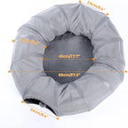 PAWZ Road Cat Tunnel Bed Large Cat Donut Tunnel for Indoor Cats, Collapsible Cats Tube with Central Mat, Peek Hole and Cat Toy Hanging Balls