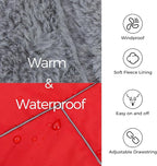 Mihachi Dog Coat for Small Dogs, Warm Dog Winter Coat Waterproof Dogs Jacket with Harness Built in Reflective Pet Fleece Vest, Puppy Cold Weather Coats Turtleneck & Windproof Dogs Snowsuit, Red S