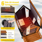 AIVITUVIN Heated Outdoor Dog House Insulated Liner with Anti-Chewing Iron Surround Dog Kennel Dog Shelter Weatherproof (Brown, 45" D x 32.9" W x 32.6" H)