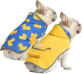 HDE Reversible Dog Raincoat Hooded Slicker Poncho Rain Coat Jacket for Small Medium Large Dogs Ducks Yellow - M