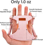 No Pull Dog Harness- Lightweight, Soft, Adjustable Small Harness Collar and Leash Set, Suitable for Cats Puppy Small and Medium-Sized Dog Outdoor Training and Running (Pink, XXS)