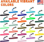 Dogline Biothane Waterproof Dog Leash Strong Coated Nylon Webbing with Black Hardware Odor-Proof Easy to Clean High Performance for Small or Large Dogs Made in USA 2 ft Lead, Violet Purple