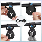 PuppyDoggy 2 Pieces Dog Poop Bag Holder for Leash Waste Bag Carrier Dog Poop Bag Dispenser for Walking Running Bicycle Accessory (Black + Red)
