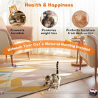 Interactive Cat Toy for Indoor - Automatic Cat Treadmill with Remote Control, 3 Speeds, Quiet Motor & Durable Design | Indoor Chase Hunting Feather Toys for Fitness, Playtime & Energy Release (Pink)