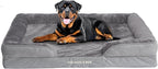 The Dog’s Bed, Orthopedic Standard Foam Waterproof Dog Bed with Standard Support, XXL Silver Grey Plush, Waterproof, Supportive Dog Bed with Replaceable Covers, Veterinary Approved