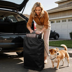 Magshion 3-Wheel Pet Stroller, Foldable Travel Jogger for Small & Medium Dogs & Cats (Up to 33lbs), Lightweight Carrier with Breathable Mesh Cover, Cup Holder & Storage Basket, Leopard Print