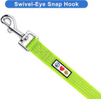 Pawtitas 6 FT Pet Puppy Leash Reflective Dog Leash Comfortable Handle Highly Reflective Threads Heavy Duty Dog Training Leash Available as a 6 ft Medium Dog Leash or Large Dog Leash Green
