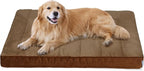 Dog Bed for X Large Dog - Orthopedic Pet Beds with Memory Foam, Waterproof Removable Washable Cover with Non-Slip Bottom, Khaki, 41" L x 27" W x 3" H