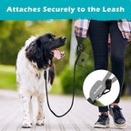 PetBonus Dog Poop Bag Holder, Portable Pet Waste Bag Dispenser, 2 Pouches for Treats and Walking Accessories, Fit All Leashes, Includes 1 Roll of Dog Poop Bags (Army Green)
