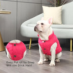 2 Layers Fleece Lined Warm Dog Jacket for Winter Cold Weather,Soft Windproof Medium Dog Coat,Pink L
