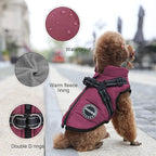 Dog Winter Coat,Warm Jacket Paded Fleece Pet Vest with Built in Harness,Windproof Reflective Cozy Adjustable Snow Pet Coat Clothes with Zipper for Small Medium Large Dogs