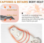 NWK Pack of 4 Fluffy Self Warming Cat Mat, Cat Blanket, Thermal Dog Mat, Washable, Non-Slip Bottom for Sofa & Crate & Kennel & Car Seat (Creamy White, X-Large (43.5'' X 27.5'' X 0.7''))