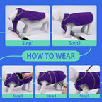 MIGOHI Warm Dog Coat Winter Dog Jacket,Waterproof Cold Weather Coats for Dogs,Fleece Jacket for Small Medium Large Dogs,Reflective Thick Fleece Vest with Leash Hole