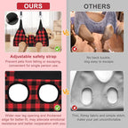 BEAUTYZOO Dog Grooming Hammock Harness for Nail Trimming - Adjustable Pet Restraint Sling for Small Medium Large Dogs/Cats -Secure Hanging Holder for Nail Clipping & Grooming (Christmas Buffalo Plaid)