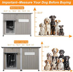 55" L Extra Large Dog House Outdoor with Window, XL Dog House Pet Shelter for Large Breed with Anti-Chewing Frame, Openable Roof, Removable Floor, 10 Support Feet for Medium to Large Dogs